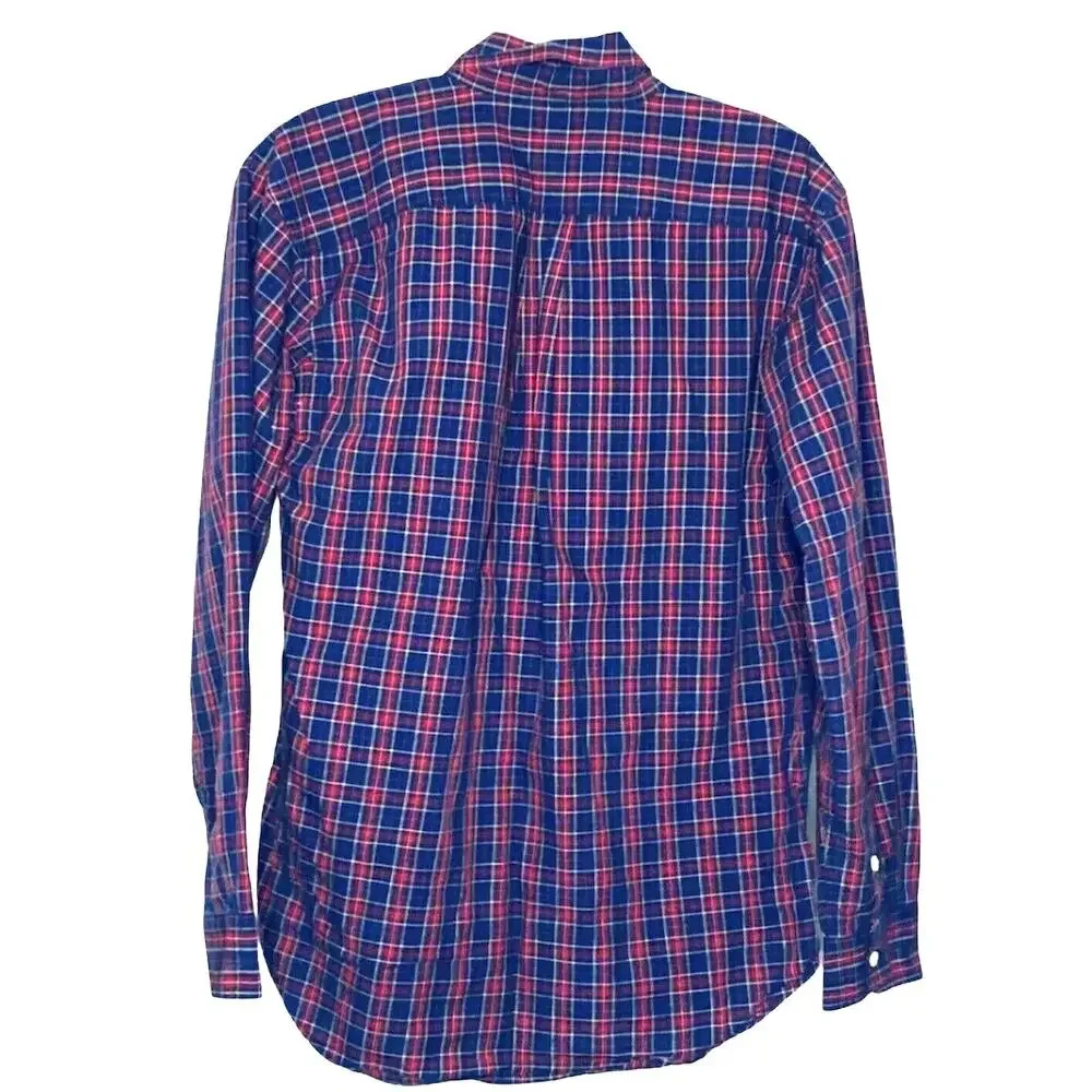 Ralph Lauren Plaid Top L Shirt Long Sleeve Preppy‎ School Classic Holiday Tartan